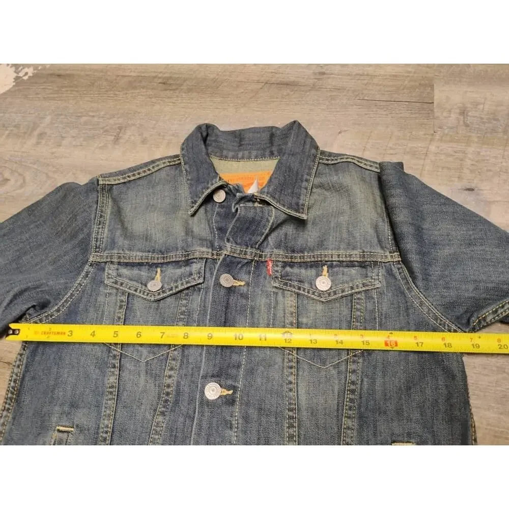 LEVI'S Blue Denim Jean Jacket Youth Teen Large 12-13 Years Old 152-158 CM